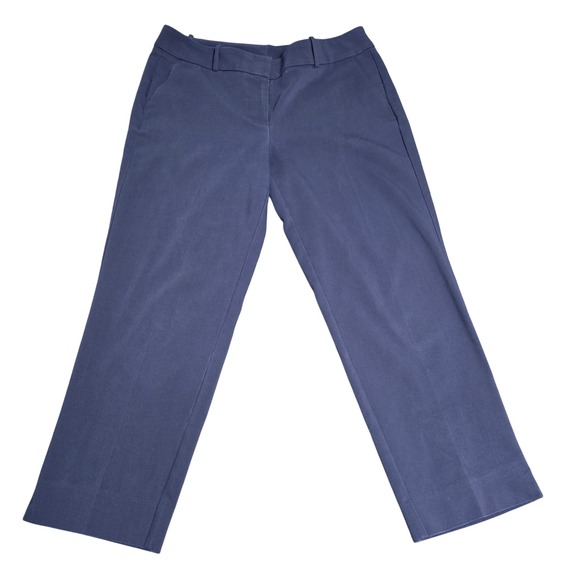 Chico's Pants - Chicos Ankle Trousers Straight Leg Stretch Pants Women's Size 1.5 Navy Blue